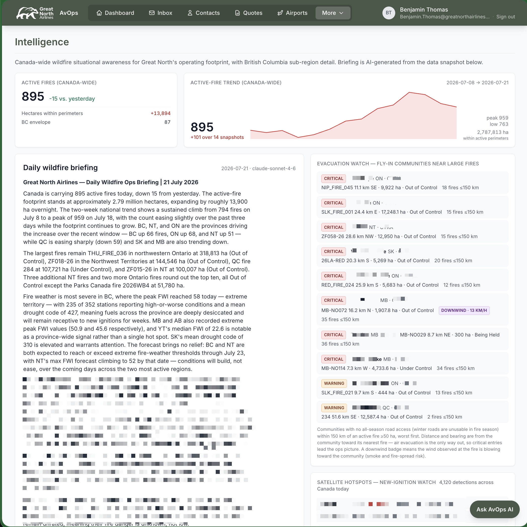 A predictive tool for natural disasters across Canada